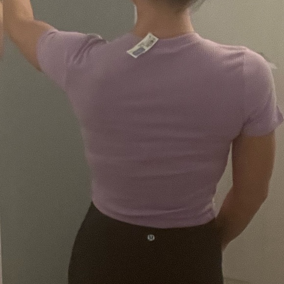 Love J Purple Ribbed Crop Top - Picture 3 of 5